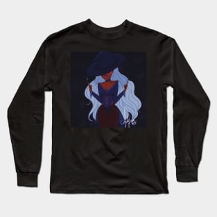 The Witch with Flaming Middle fingers Long Sleeve T-Shirt